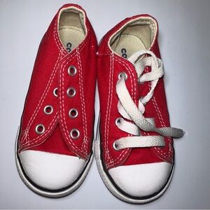 Converse Kids Sneakers in Vivid Red and White
